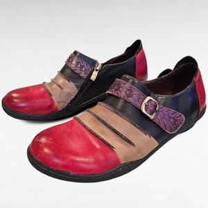 L'ARTISTE Expel Spring Step Leather Zip On Clogs Size EU 41  US 9.5 - 10